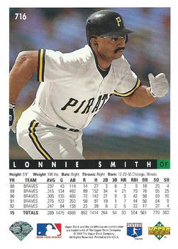 Lonnie Smith  baseball card collectible - Main Image 2