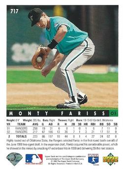 Monty Fariss  baseball card collectible - Main Image 2