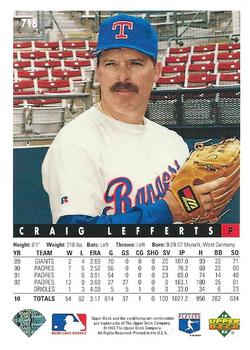 Craig Lefferts  baseball card collectible - Main Image 2