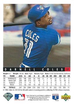 Darnell Coles  baseball card collectible - Main Image 2