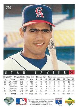 Stan Javier  baseball card collectible - Main Image 2