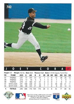 Joey Cora  baseball card collectible - Main Image 2