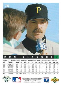 Don Slaught  baseball card collectible - Main Image 2