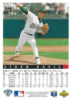 Storm Davis  baseball card collectible - Main Image 2