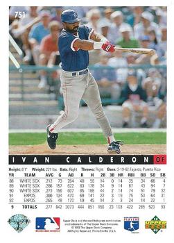 Ivan Calderon  baseball card collectible - Main Image 2