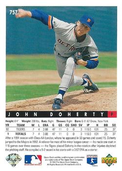John Doherty  baseball card collectible - Main Image 2