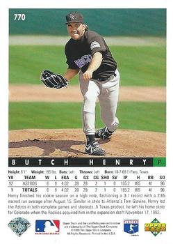 Butch Henry  baseball card collectible - Main Image 2