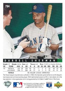 Darrell Sherman  baseball card collectible - Main Image 2