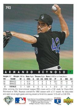 Armando Reynoso  baseball card collectible - Main Image 2
