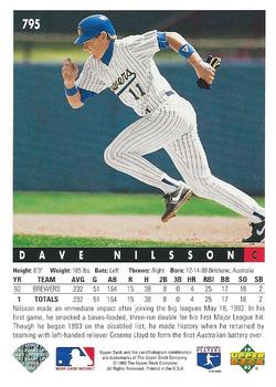 Dave Nilsson  baseball card collectible - Main Image 2