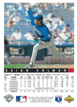 Brian Holman  baseball card collectible - Main Image 2