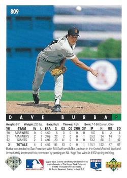 Dave Burba  baseball card collectible - Main Image 2