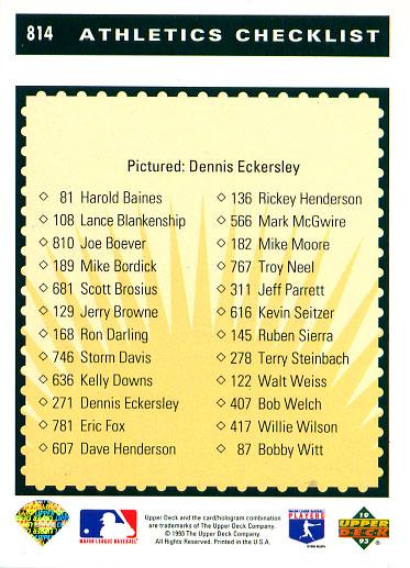Dennis Eckersley  baseball card collectible - Main Image 2