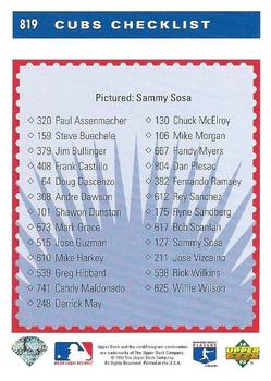 Sammy Sosa  baseball card collectible - Main Image 2