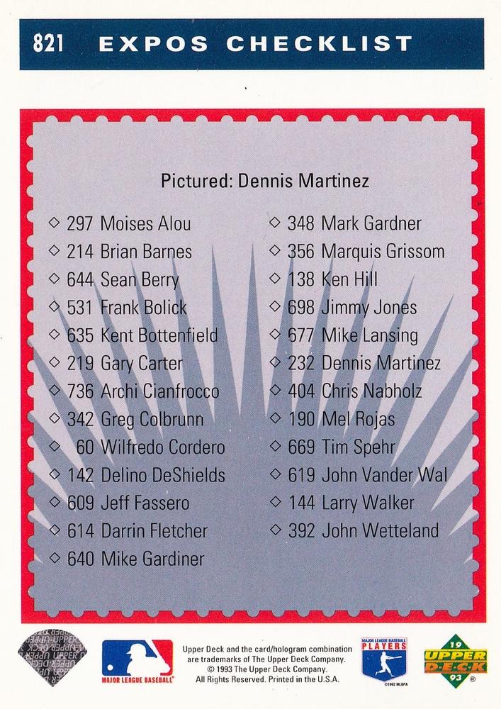 Dennis Martinez  baseball card collectible - Main Image 2