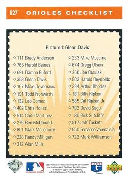 Glenn Davis  baseball card collectible - Main Image 2