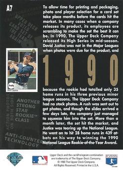 David Justice  baseball card collectible - Main Image 2