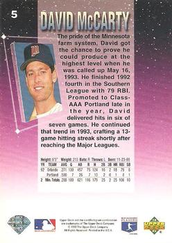 David McCarty  baseball card collectible - Main Image 2