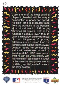 Jose Canseco  baseball card collectible - Main Image 2