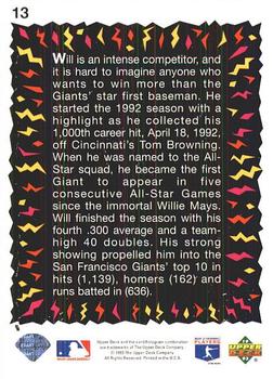 Will Clark  baseball card collectible - Main Image 2