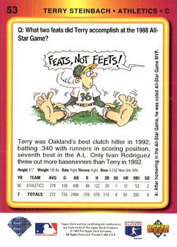 Terry Steinbach  baseball card collectible - Main Image 2