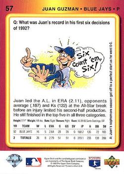 Juan Guzman  baseball card collectible - Main Image 2