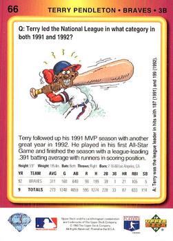 Terry Pendleton  baseball card collectible - Main Image 2