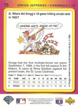 Gregg Jefferies  baseball card collectible - Main Image 2