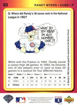 Randy Myers  baseball card collectible - Main Image 2
