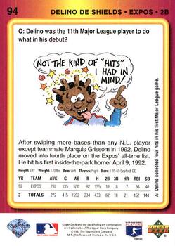 Delino DeShields  baseball card collectible - Main Image 2