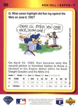 Ken Hill  baseball card collectible - Main Image 2