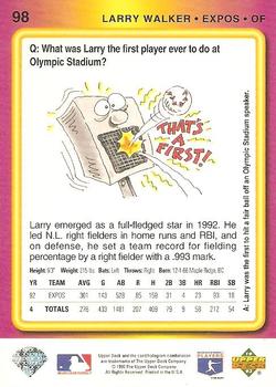 Larry Walker  baseball card collectible - Main Image 2