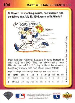 Matt Williams  baseball card collectible - Main Image 2