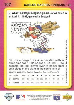 Carlos Baerga  baseball card collectible - Main Image 2