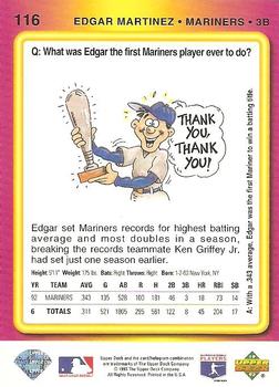 Edgar Martinez  baseball card collectible - Main Image 2