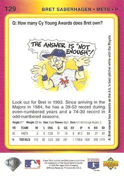 Bret Saberhagen  baseball card collectible - Main Image 2