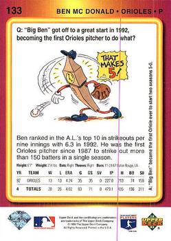 Ben McDonald  baseball card collectible - Main Image 2