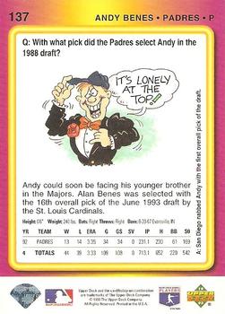 Andy Benes  baseball card collectible - Main Image 2