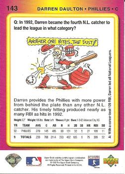 Darren Daulton  baseball card collectible - Main Image 2