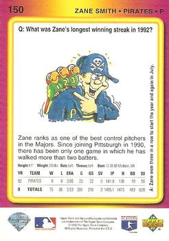Zane Smith  baseball card collectible - Main Image 2