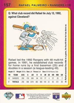 Rafael Palmeiro  baseball card collectible - Main Image 2