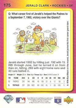 Jerald Clark  baseball card collectible - Main Image 2