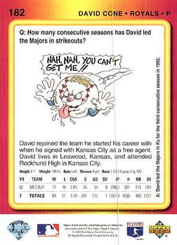 David Cone  baseball card collectible - Main Image 2