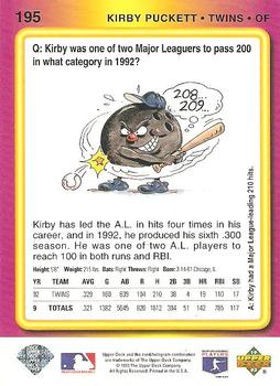 Kirby Puckett  baseball card collectible - Main Image 2