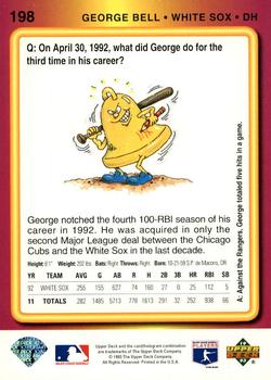 George Bell  baseball card collectible - Main Image 2