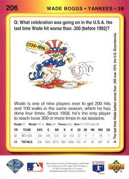 Wade Boggs  baseball card collectible - Main Image 2
