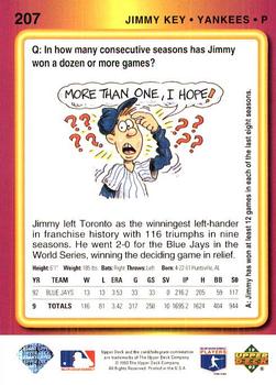 Jimmy Key  baseball card collectible - Main Image 2