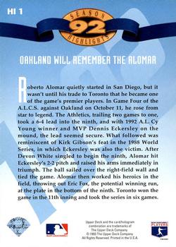 Roberto Alomar  baseball card collectible - Main Image 2