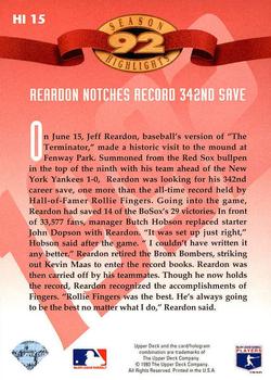 Jeff Reardon  baseball card collectible - Main Image 2