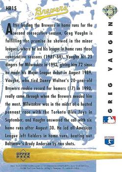 Greg Vaughn  baseball card collectible - Main Image 2